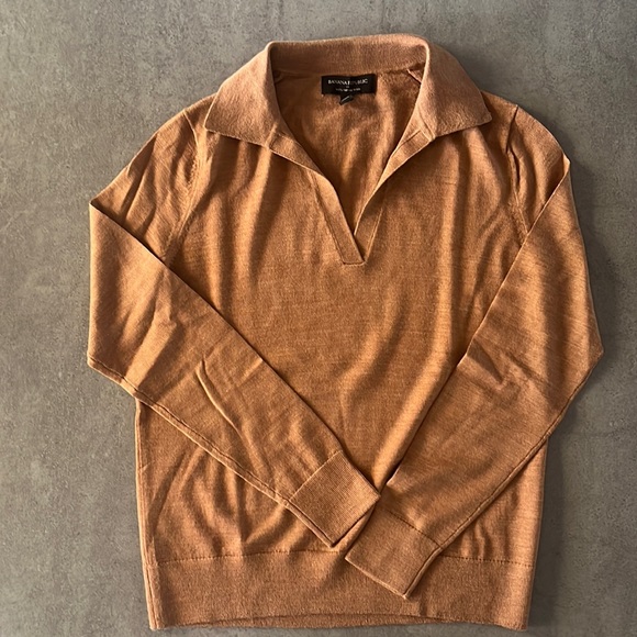 Banana Republic Factory Sweaters - Banana Republic Factory Merino wool Polo Sweater